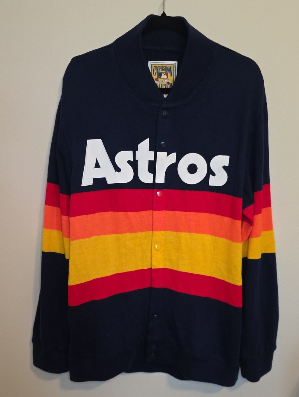 Cooperstown Collection Mitchell & Ness Navy Jacket - Navy, Yellow, Red